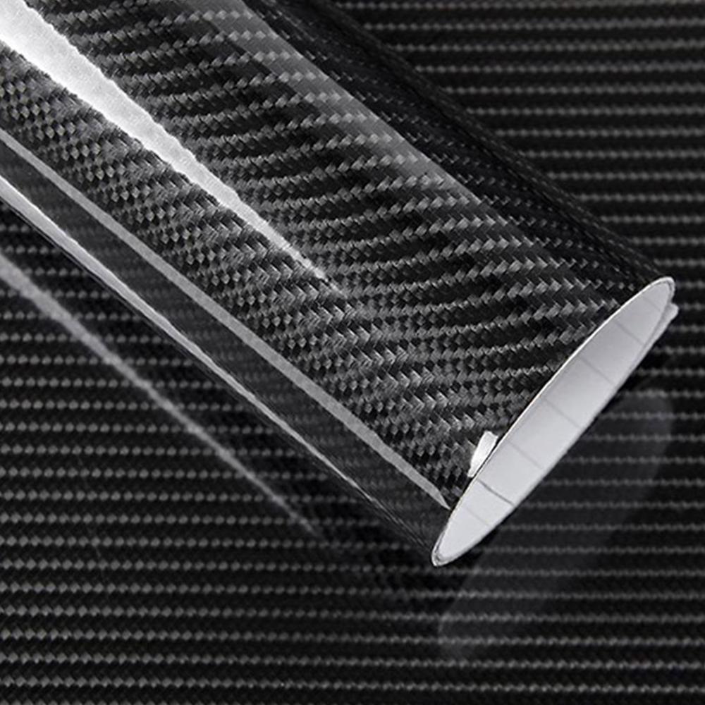 Bilstyling blank svart 6d karbonfiber vinylfilm bilinnpakning 6d karbonfolie blanke linjer gjør-det-selv bil tuning-klistremerke