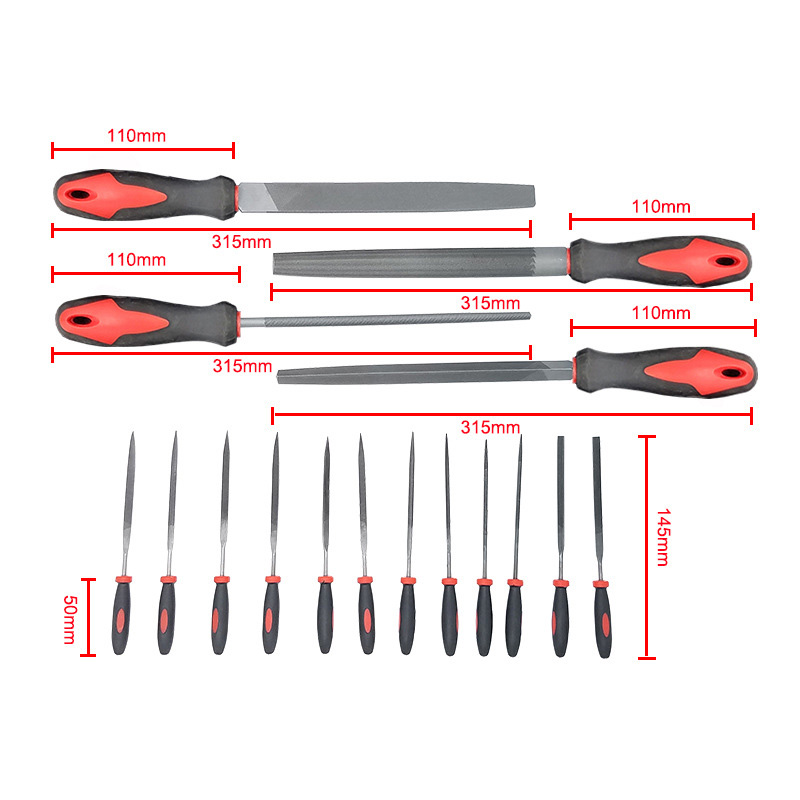 17 Stuk Metalen Bestand Set Gesmeed Staal Bestanden Voor Metalen En Hout Bestand Toepassingen Omvat Ronde, Half Ronde, diamant, Platte, Tripl