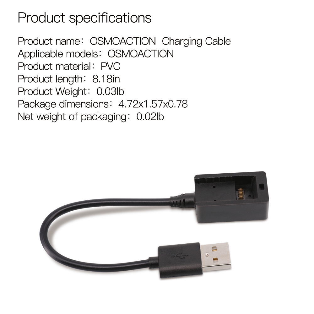 Usb Schnelle Ladegerät Tragbare Einzigen Kopf Ladekabel für DJI Osmo Aktion Zubehör