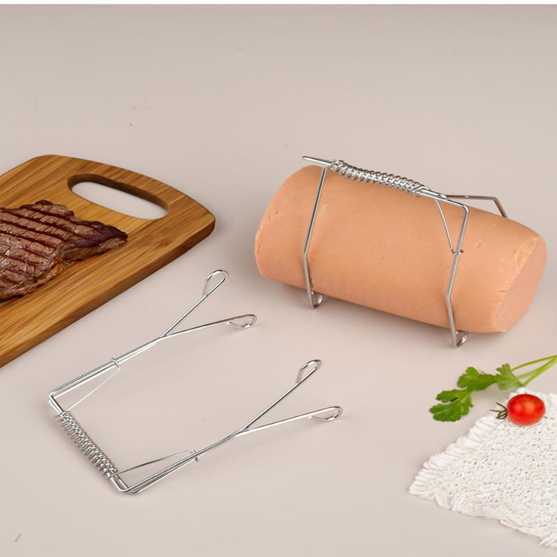 5pcs Stainless Steel Cabbage/Leafy Vegetable Clamp - Heavy-Duty Reusable Multi-Grip Cooking With Serrated-Like Edges For Frying