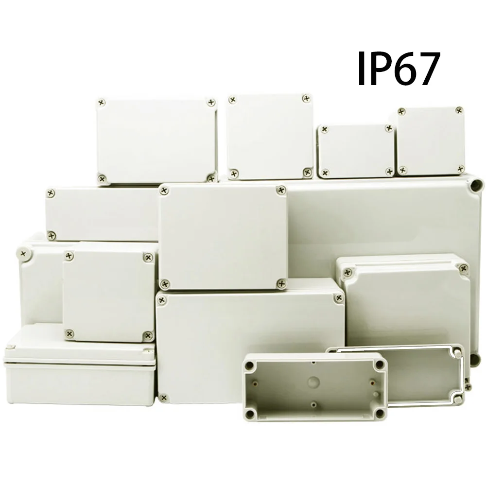 Caja ABS de conexiones para proyectos electrónicos, Cable eléctrico IP67, cajas de plástico impermeables para exteriores, Kit de caja de cables sellada DIY
