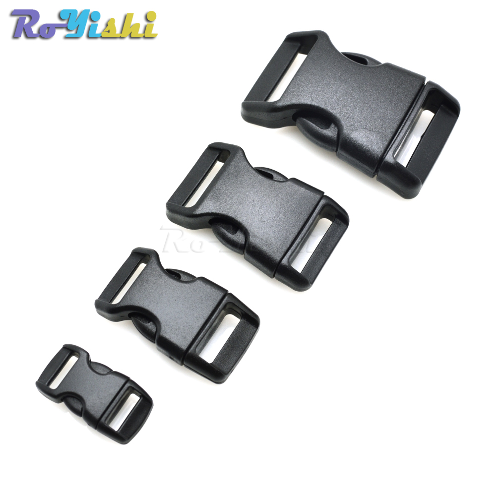 10 stks/pak Piastic Release Gesp Gebogen 550 Paracord Armband Halsband Backpack Strap Webbing 10mm 15mm 20mm 25mm