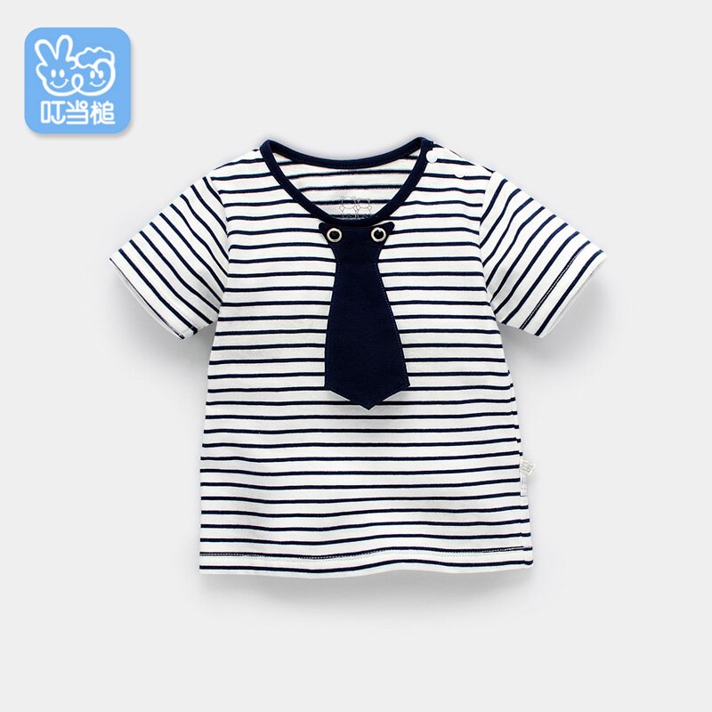 Roupas de verão para crianças, camiseta de bebê para meninos e meninas, camisa do bebê 1 listras 2 mangas curtas 3 anos de idade do verão: 9 m