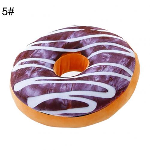 Tapis de voiture en peluche 3D, nourriture Donut en peluche drôle, maison canapé chaise, coussins de voiture: 5