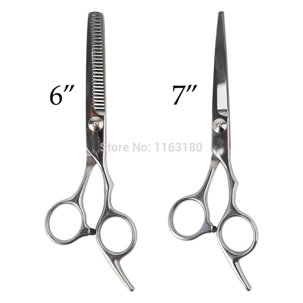 1set/lot Pet Cat Dog grooming cutting scissors Stainless Steel Groomer Shears Cutting Thinning Curved Scissors: Default Title