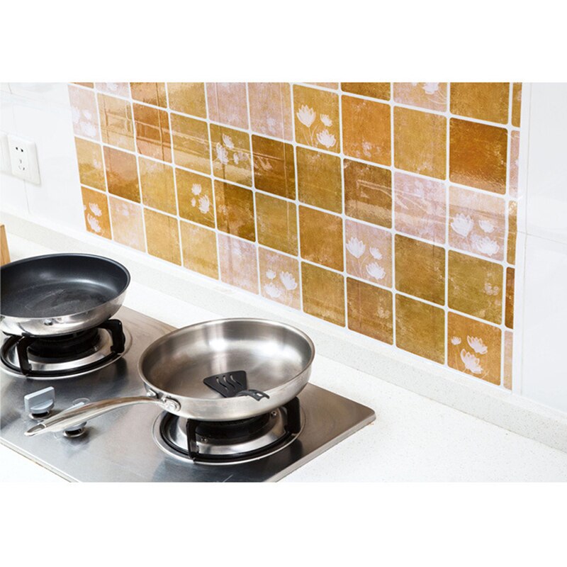 Self-Adhesive Oil-Proof Wall Stickers Kitchen High Temperature Resistance Tile Stickers