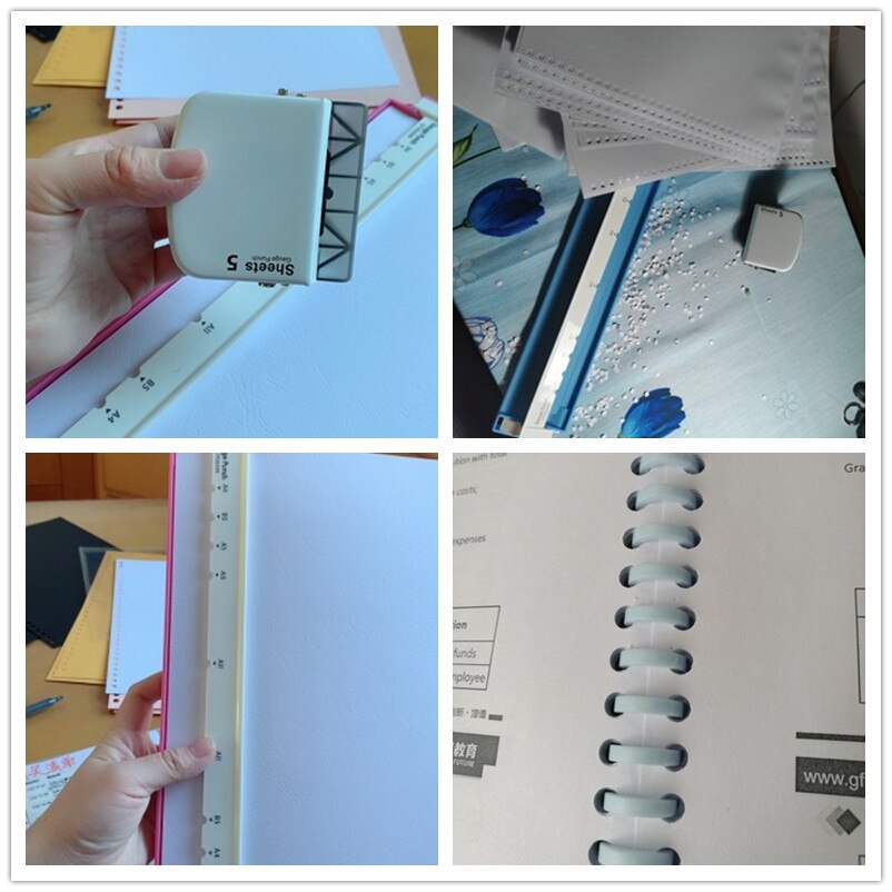 Multifunctional Multi-hole Punch A4 Paper 30-hole B5 26-hole A5 20-hole Binding Clip Daolin Loose-leaf Punch Diy Manual Punch