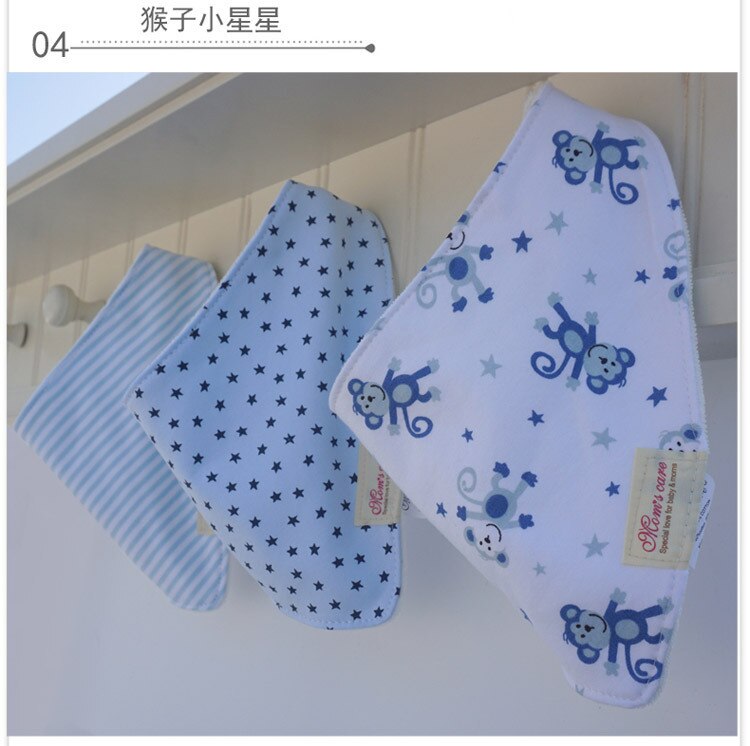 Baby slabbetjes 3pc/ lot 100%  katoenen bandana slabbetjes babykleding meisjes handdoek bandana's babykleding  b6 d 985r