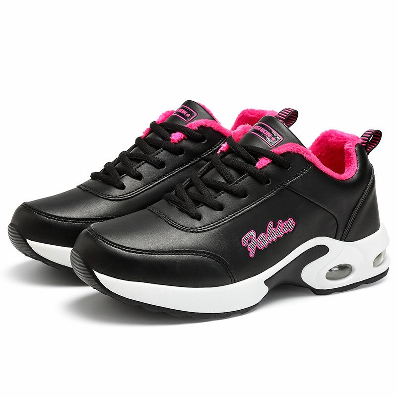 Leather Woman Shoes Sport Women Wedge Sneakers Women's Lowe Running Shoes Woman Warm Sports Shoes Ladies Air Chaussure Shoes B63