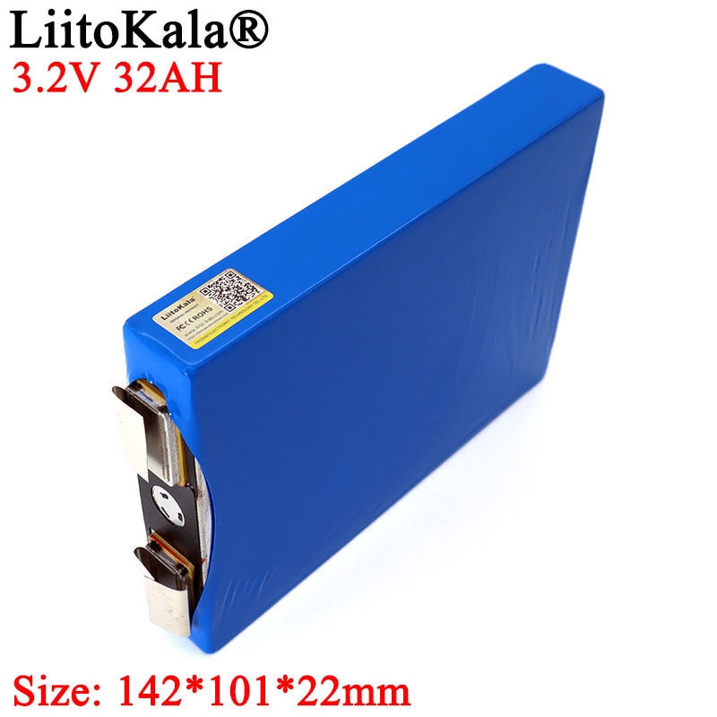 Liitokala 3.2V 32Ah battery pack LiFePO4 phosphate Large capacity 32000mAh Motorcycle Car motor batteries modification Nickel