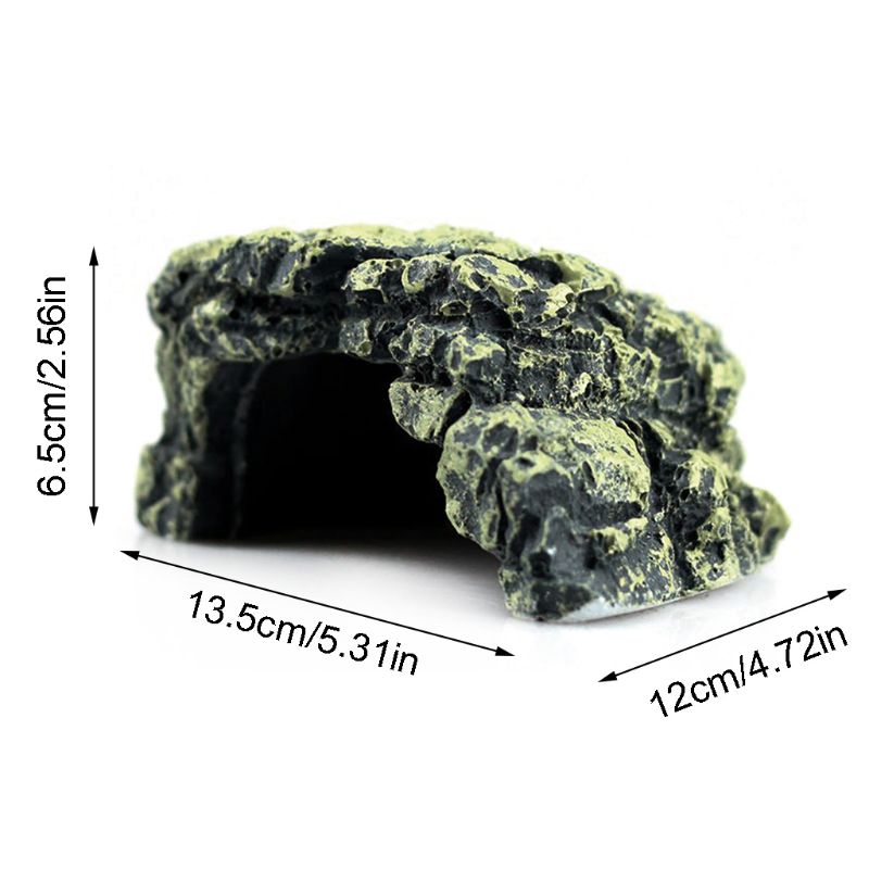 Cueva escondite para acuario, paisajismo del tanque de peces, decoración Vintage para el hogar, refugio de resina para criar gambas, múltiples agujeros