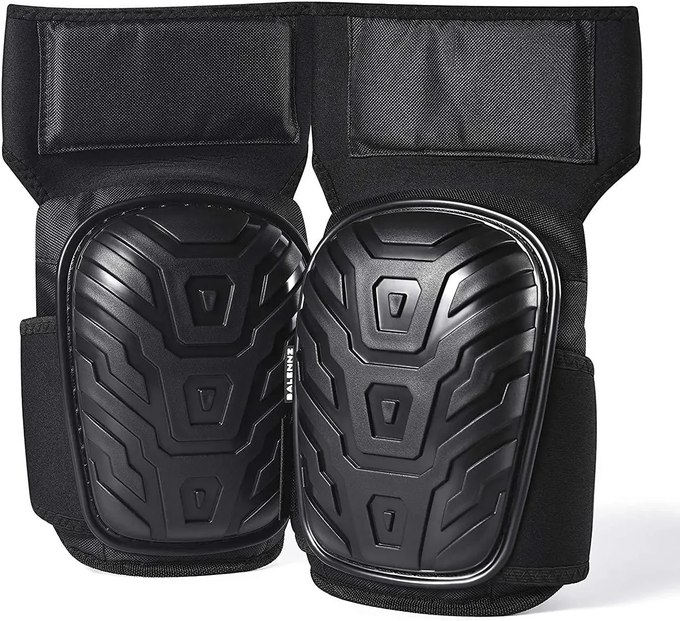2PCS Knee Pads for Work Heavy Duty Foam Padding Gel Construction Knee Pads with Strong Double Straps: black