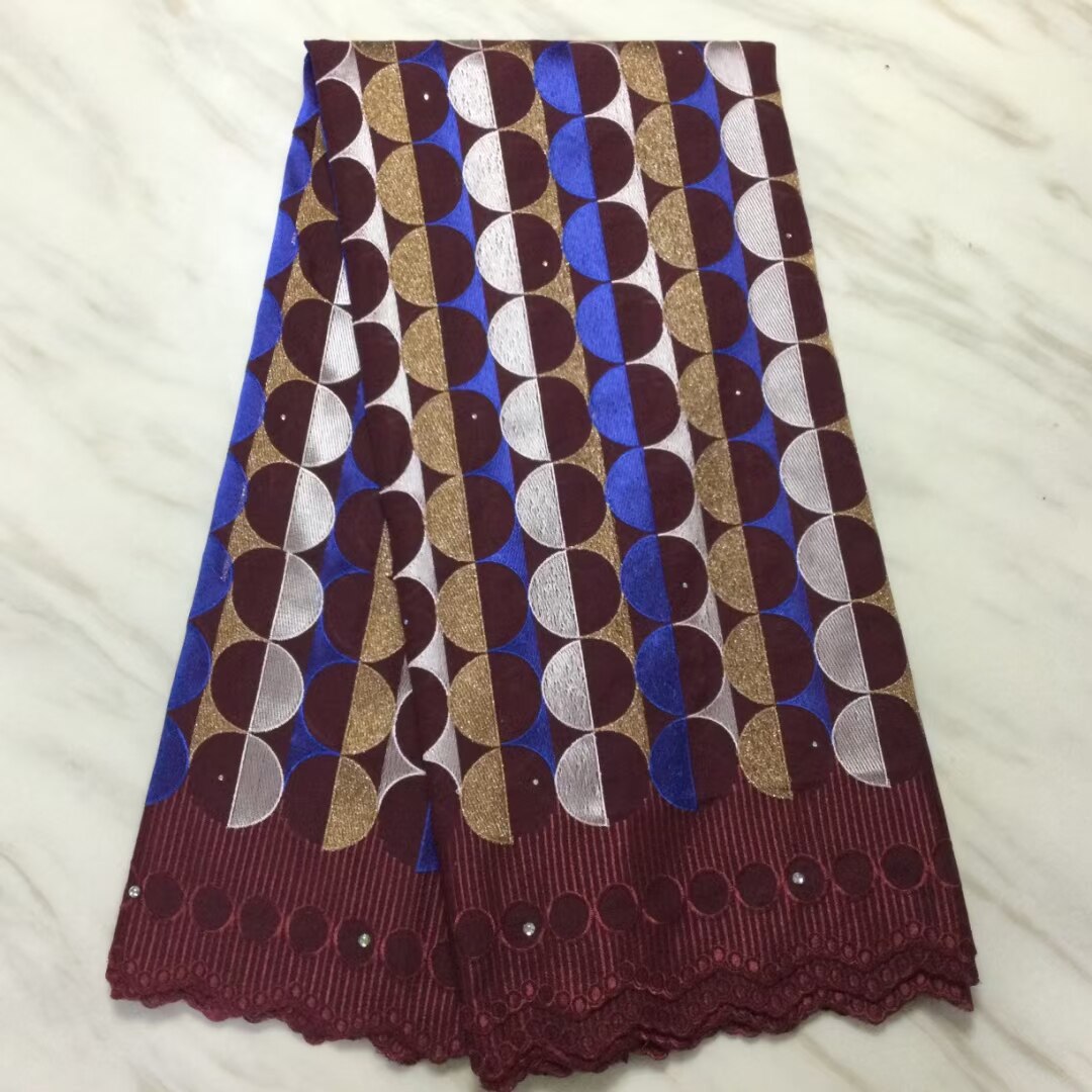 Tela de encaje de gasa de algodón suave y seco, tejido clásico de , colores combinados, africano, suizo, para vestidos de , _ X: as Picture8