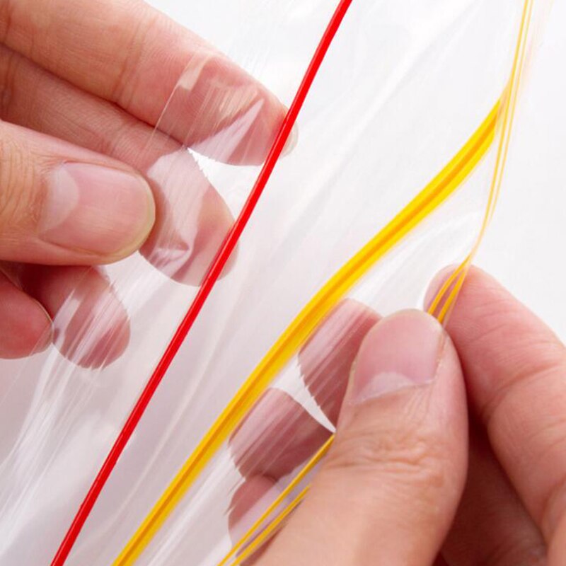 48PCS Reusable Fresh Zipper Bag Freezing Heating Food Saran Wrap Storage Bag Versatile Vacuum Sealed Bag Kitchen Accessories