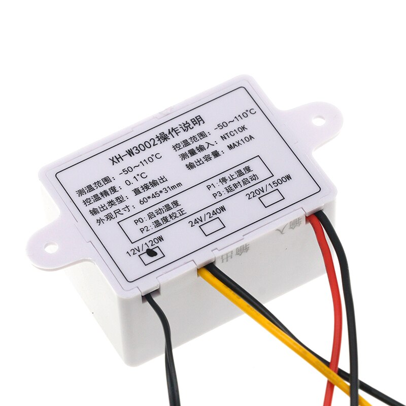 DC 12V 24V 220V W3001 W3002 portato digitale di Temperatura del Termostato di Controllo del microcomputer Interruttore Termometro Termoregolatore Sensore