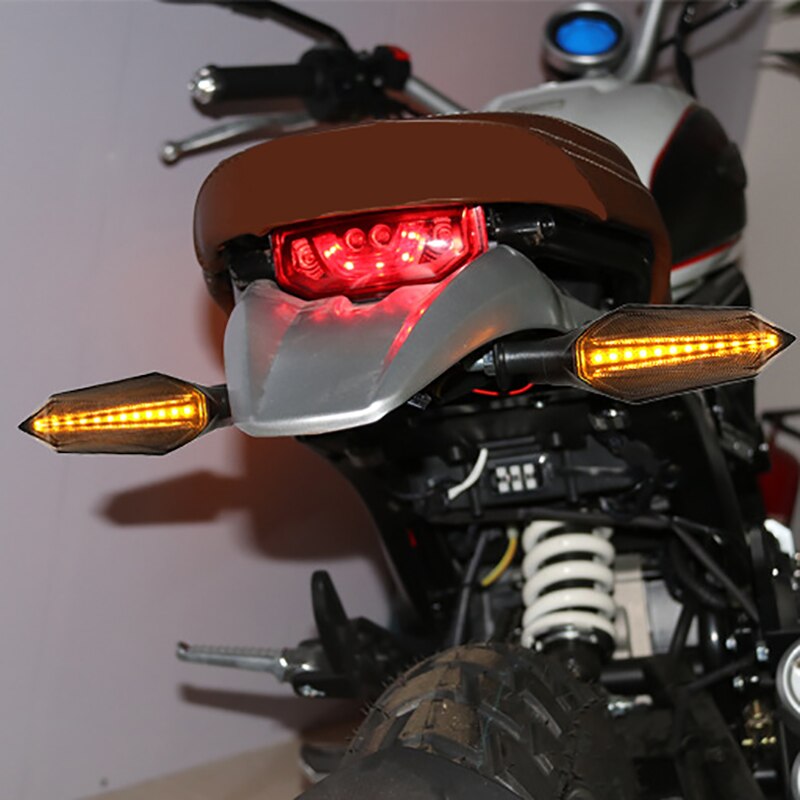 Super lyse motorcykel indikatorer flydende blinklys universelle 12 led motorcykel blinklys led bi-farve lyse lys
