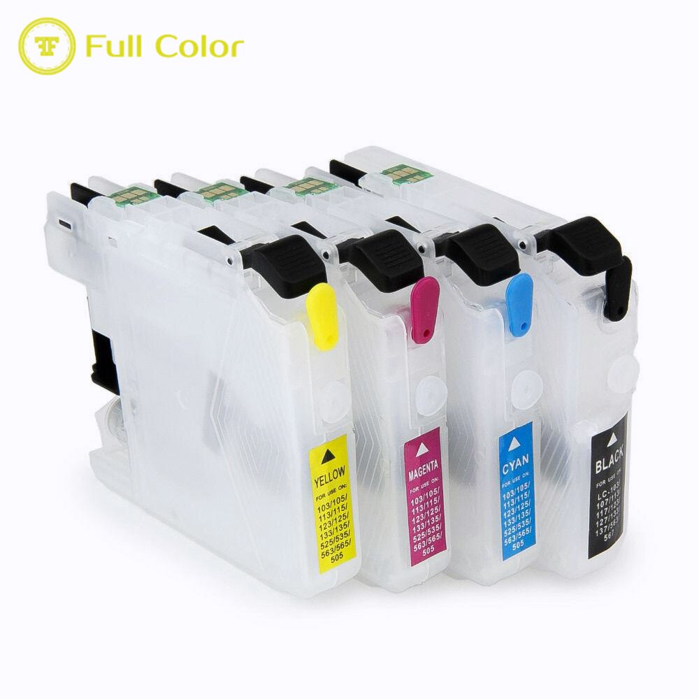 A todo color recargable cartucho vacío con rearme automático chip LC-563 lc563 hermano MFC-J2310 MFC-J2510 MFC-J3520 MFC-J3720