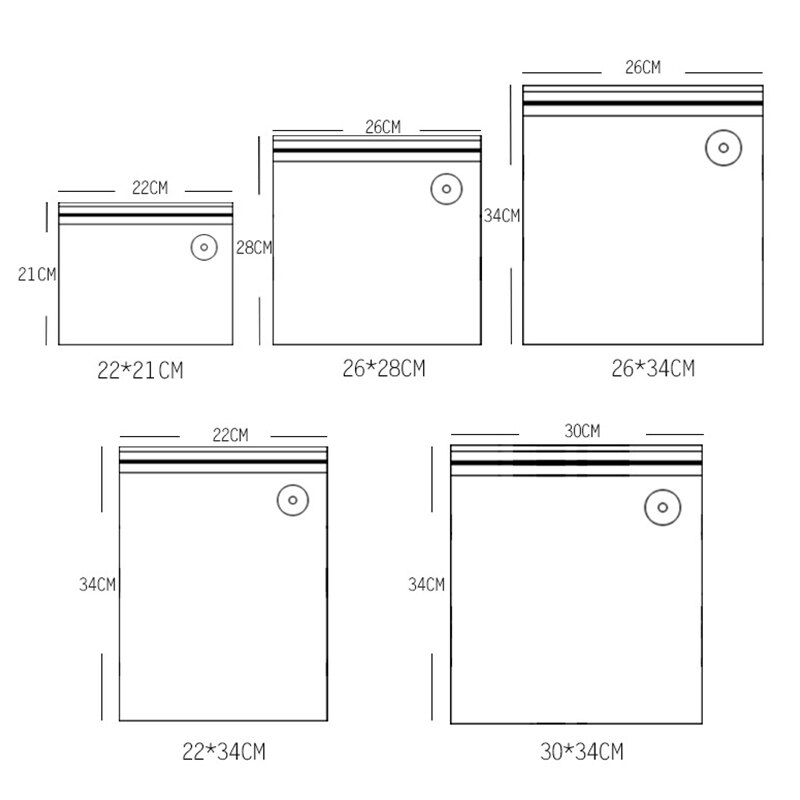 1PC Reusable Vacuum Bag freezer bags Kitchen storage with Transparent Sealed Storage Bags Compressed Bag Space saving Tool: 30 34cm