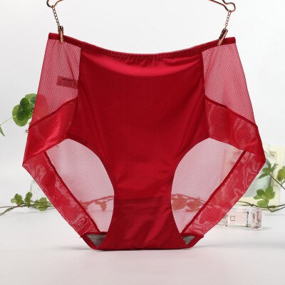 Sexy Ultra-thin Transparent Women Panties Large Sizes High Waist Traceless Perspective Mesh Underwear Plus Size Panties Xxxl