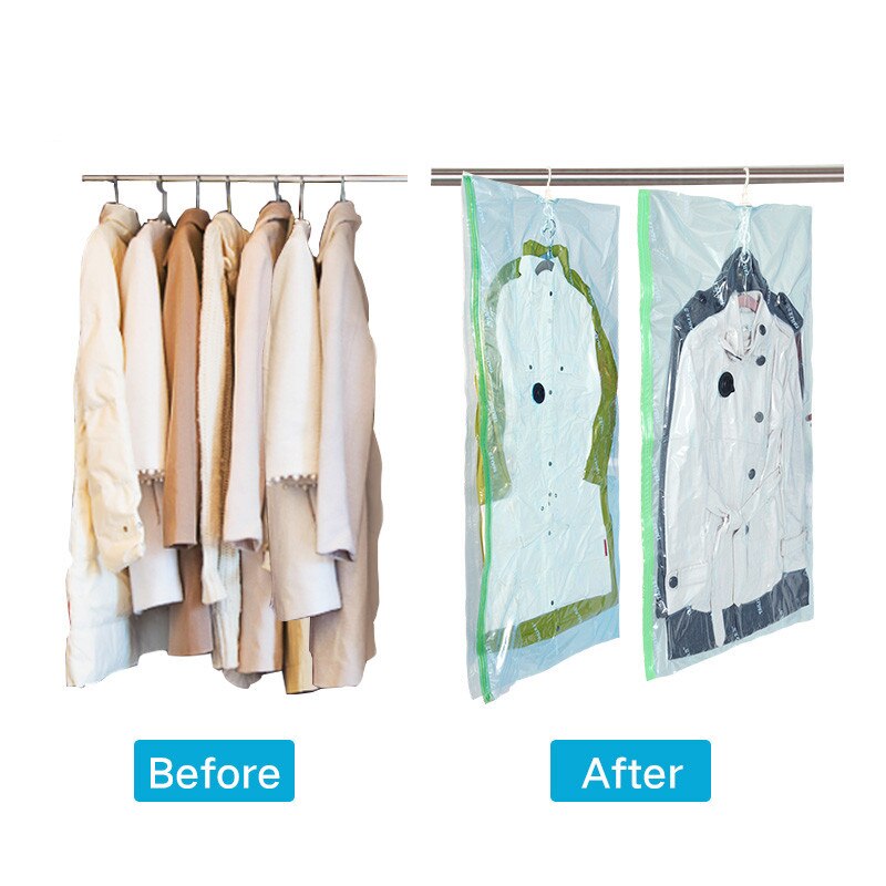 1Pcs Thick Vacuum Compression Bags, Vacuum Storage Bags, Transparent Multi-specification Vacuum Bags With Valve Bag, Large Size