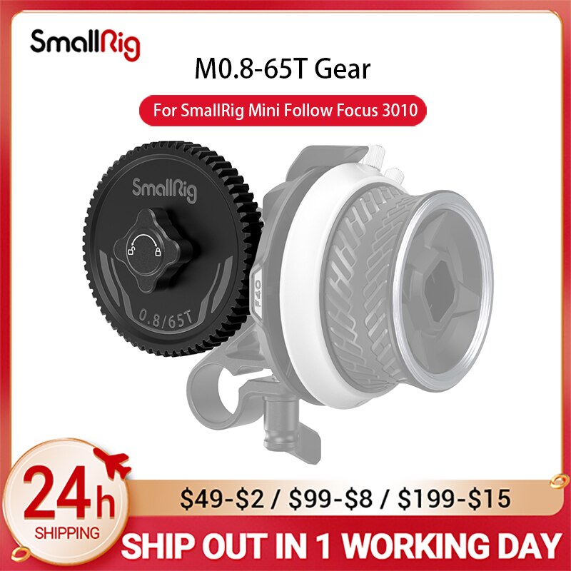 Smallrig M0.8-65T Gear Voor Smallrig Mini Follow Focus 3010 Wordt Geleverd Met Standaard 0.8 Mod En 65 Tanden 3200