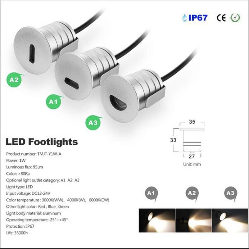 CREE LED IP67 12V 24V Outdoor Garden Patio Paver Recessed Deck Floor Wall LED Underground Lamp Light Landscape Sidewalk Lightin