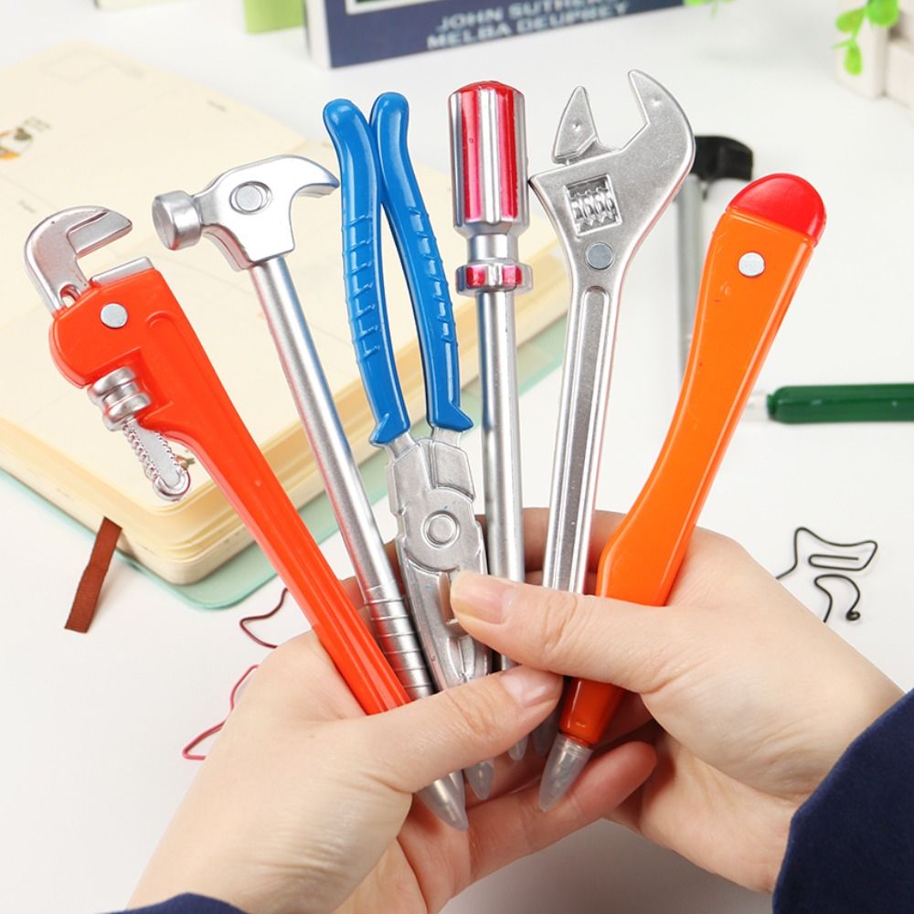 1 Piece Simulation Hardware Tools Korean Stationery 0.5mm Black Ink Ballpoint Pen Pen Hammer Writing Pen School