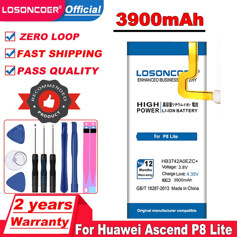 3900mAh HB3742A0EZC+ Battery for Huawei Ascend P8 Lite GR3 TAG-L21 L22 L23 L01 L03 L13 ALE-L21 ALE-L23 ALE-L02 UL00 Battery