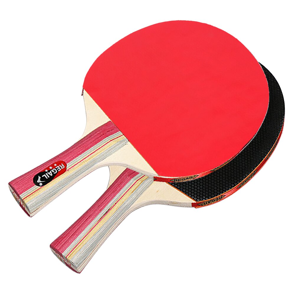 2 stuks pingpongbatjes in zeven lagen, lange steel, pingpongracketset, trainingsaccessoires met tas voor binnen en buiten