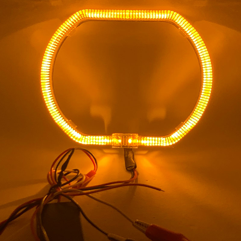 120mm quadratische LED Führung Engel Auge mit Acryl abdeckung drl Halo Ring Kit Licht super helle Scheinwerfer Engel Auge Nachrüstung DC 12-24V
