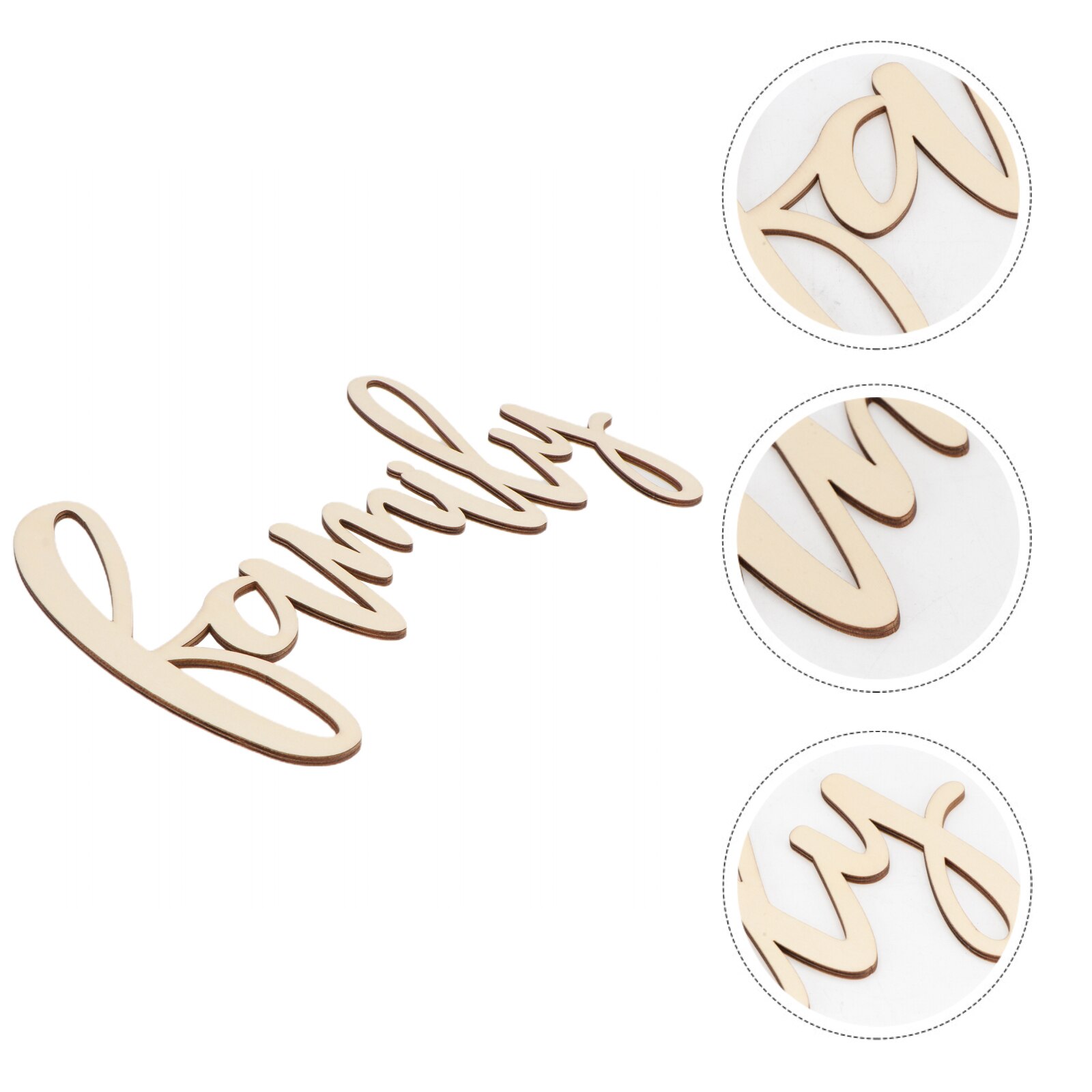 Family Wood Sign Home Décor Wall Art Unfinished 30.5x18x0.4cm