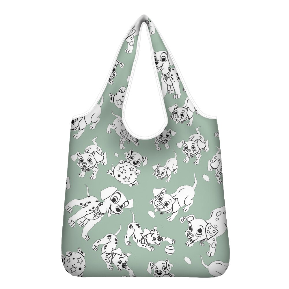 Dalmatian Dog Reusable Folding Shopping Bags Grocery Bag Large Size Eco Portable Shoulder Handbag Polyester Travel Tote Bag: ZLH1155KO