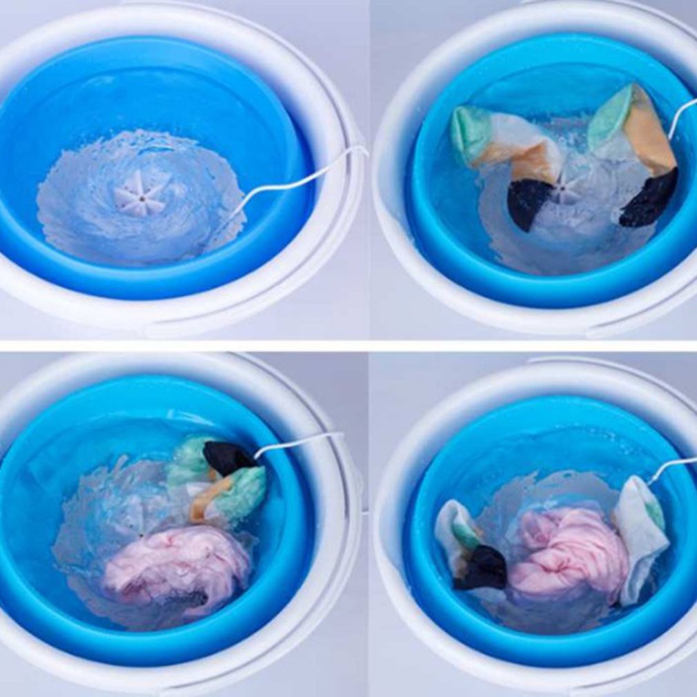 Folding Washing Machine Ultrasonic Turbo Mini Washing Machine Mini Socks And Panties Cleaning Artifact