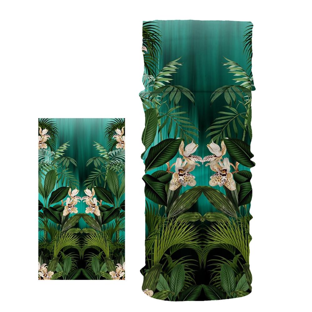 Dessin animé vert plante motif Bandana écharpe tête/visage/masque/cou double usage Tube magique foulard cyclisme en plein air Sport chapeaux: I