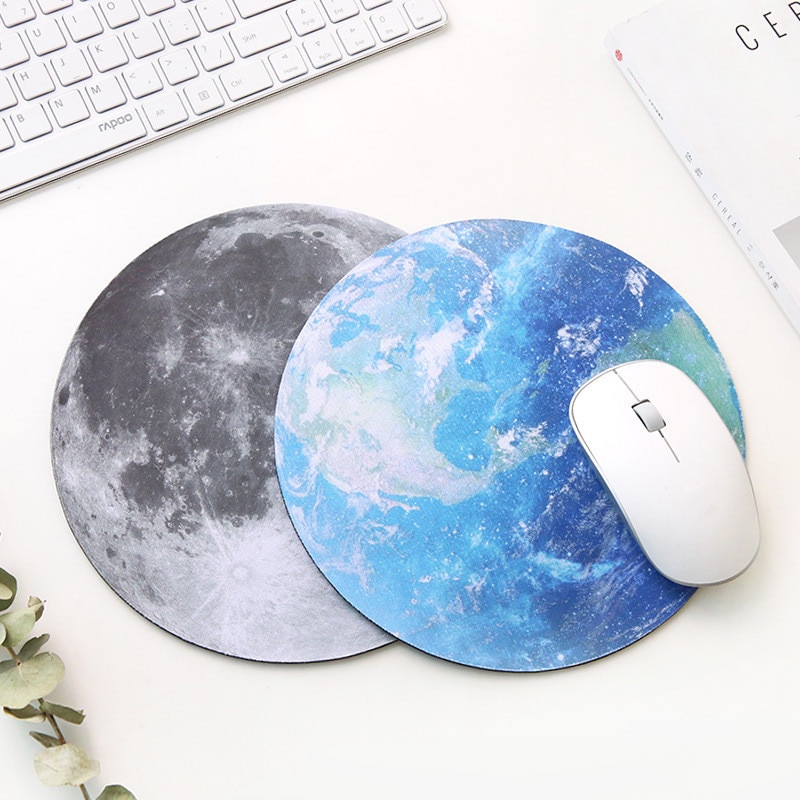 Round Celestial Mouse Pad Soft Mat For Game Computer Cap Desk Mat Pads Non-Slip Rubber Waterproof Office Marble Mouse Pad