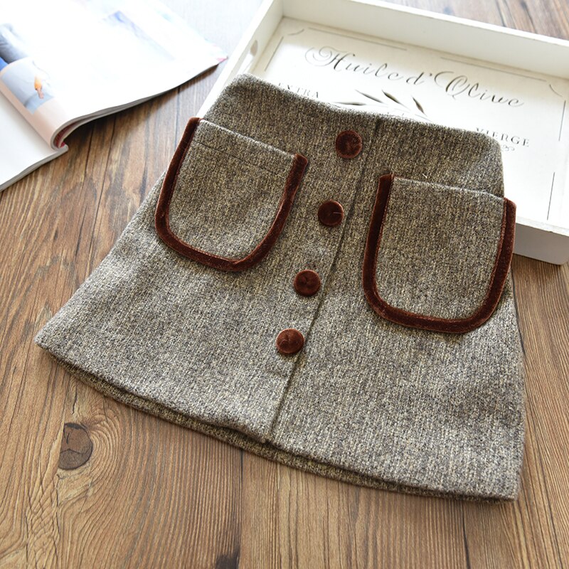 Babyinstar herfst peuter meisjes rokken meisjes rokken kinder billen shorts rokken baby meisjeskleding: Grijs / 3t