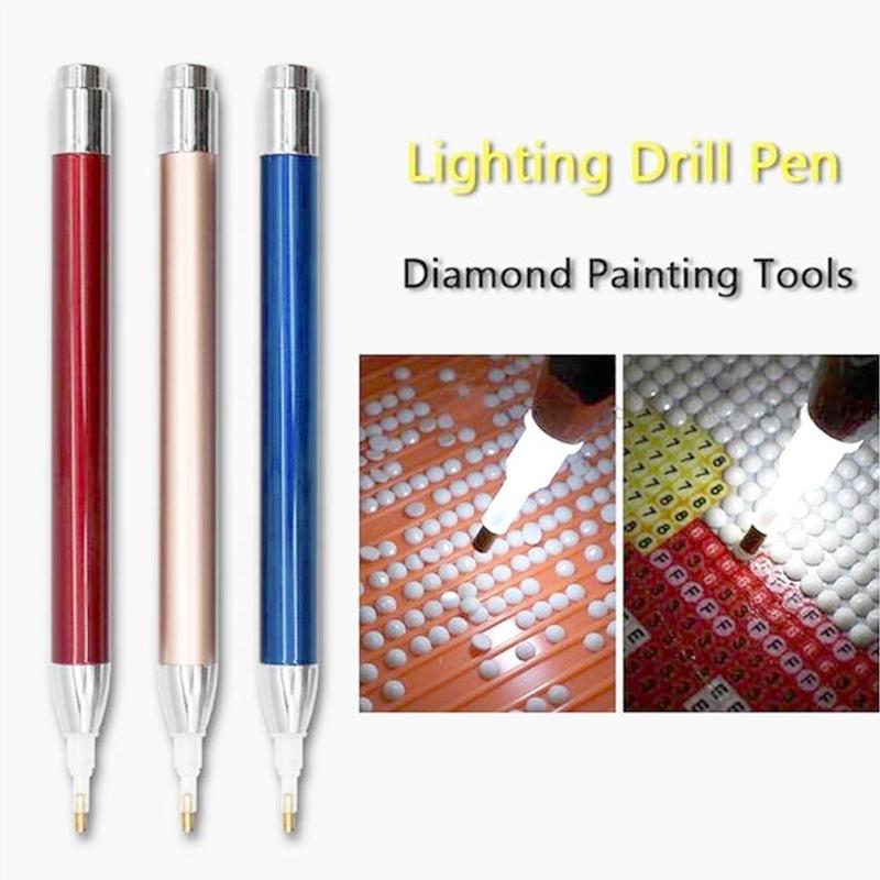Tool Point Drill Pen DIY Lighting Drill Lighting Pen Stick Accessories Universal 5D Pens Fast Luminous Pen