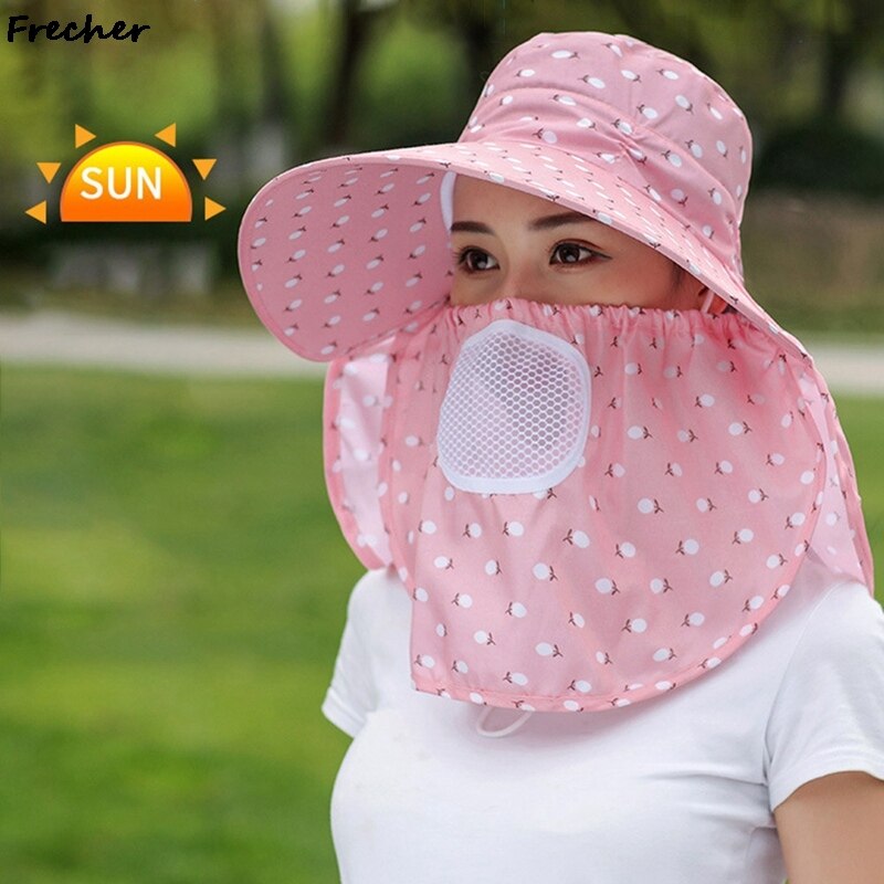 Sun Hat Female Summer Hat Cover Face Sun Hat All-match Summer Hat with Big Rim Anti-ultraviolet Cycling Sunhat