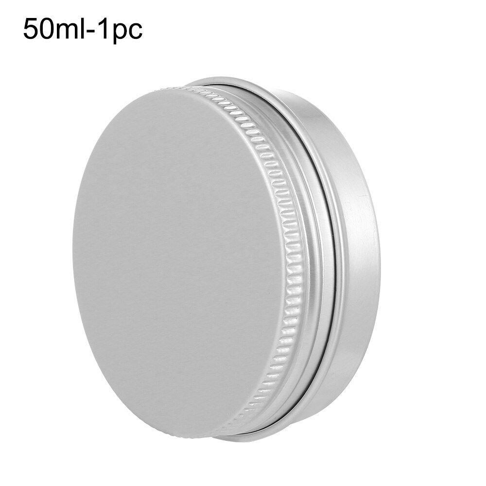 Botes de muestra de aceite de maquillaje, caja de cera, botellas de aluminio, latas de embalaje reutilizables, contenedor de lata, bote de cosméticos, tornillo superior,: 50ml-1pc