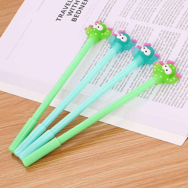 1pcs Cartoon Cactus Style Pen Out of Pencil Case Write Easy and Smooth Pencil Bag Stationery School Supplies: 309-random 1pcs