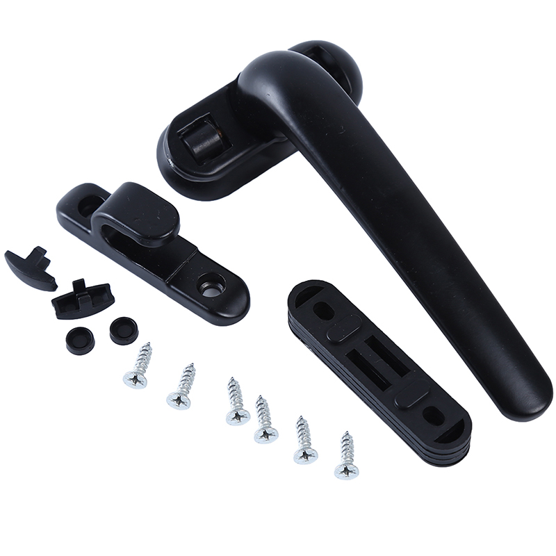 Poignée de fenêtre universelle, verrouillage à clé avec serrures, poignée de porte de sécurité pour enfants, pour Double vitrage, poignée de fenêtre, poignée tournante de porte: Noir et blanc
