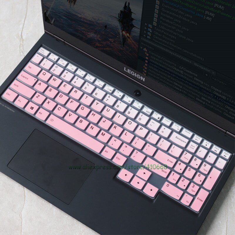 Dla LENOVO LEGION 5 17arh05h 17imh05 17 imh 17arh 17ach6h 17arh05h 17 17.3 cal silikonowa klawiatura laptopa pokrywa skóry Protector: Gradient Pink