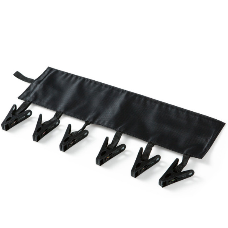 Multifunctional Travel Hanger Portable Folding 6 Clips Towel Socks Traveling Hanger Racks For Socks Storage Travel Accessories: black