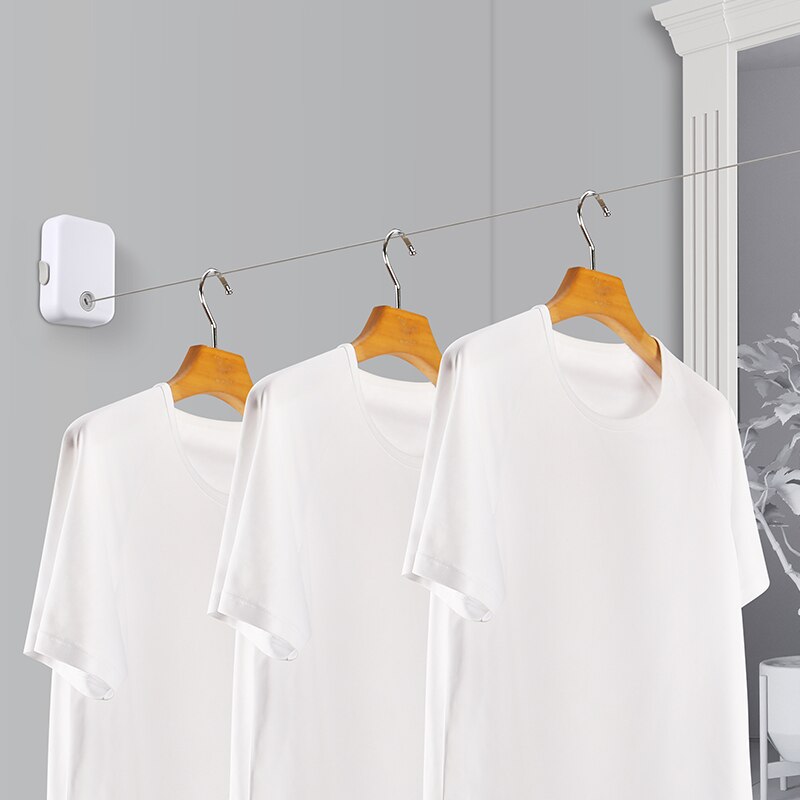 Retractable Clothesline Outdoor Indoor Balcony Clothes Drying Rack Rope Telescopic Stainless String Invisible Clothesline Dryer