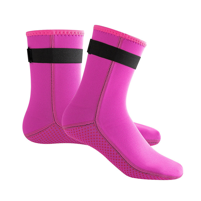 Neoprene Socks - Glued & Stitched Anti-Slip Wetsuit Swim Socks Diving Booties for Beach Water Sports Kids Youth Adult: XS / black
