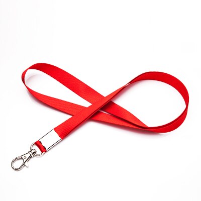 Hanging Neck Rope Lanyard for ID Card Holder ID Pass Card Name Badge Holder Keys Metal Clip: Red