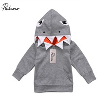 Casual Toddler Kids Boys Shark Hooded Tops Hoodie Pocket Jacket for boy Coat Outerwear