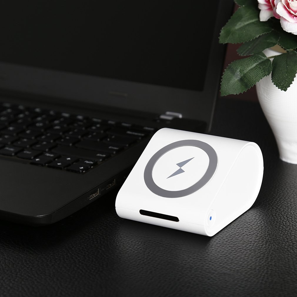 White ABS Upper and Lower Non-Slip Wireless Charging With Stand 10400mAh G800 Power Bank Charger For Mobile