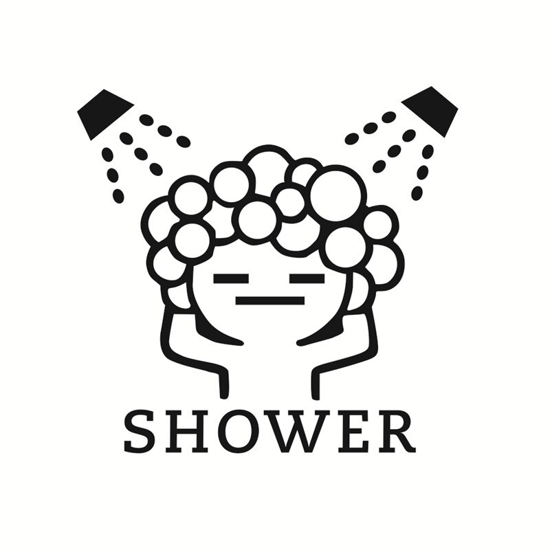 Funny Wall Stickers Bathroom Glass Door Stickers Cute Children Girl Shower Sticker Waterproof Removable Vinyl Decor Decal: 3169