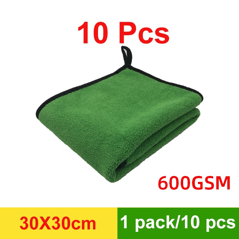 Auto Waschen Mikrofaser Handtuch Auto Mikrofaser-reinigungstuch Trocknen Handtuch Auto Pflege Tuch Details Mikrofaser Handtuch: 30x30x10pcs 600GSM